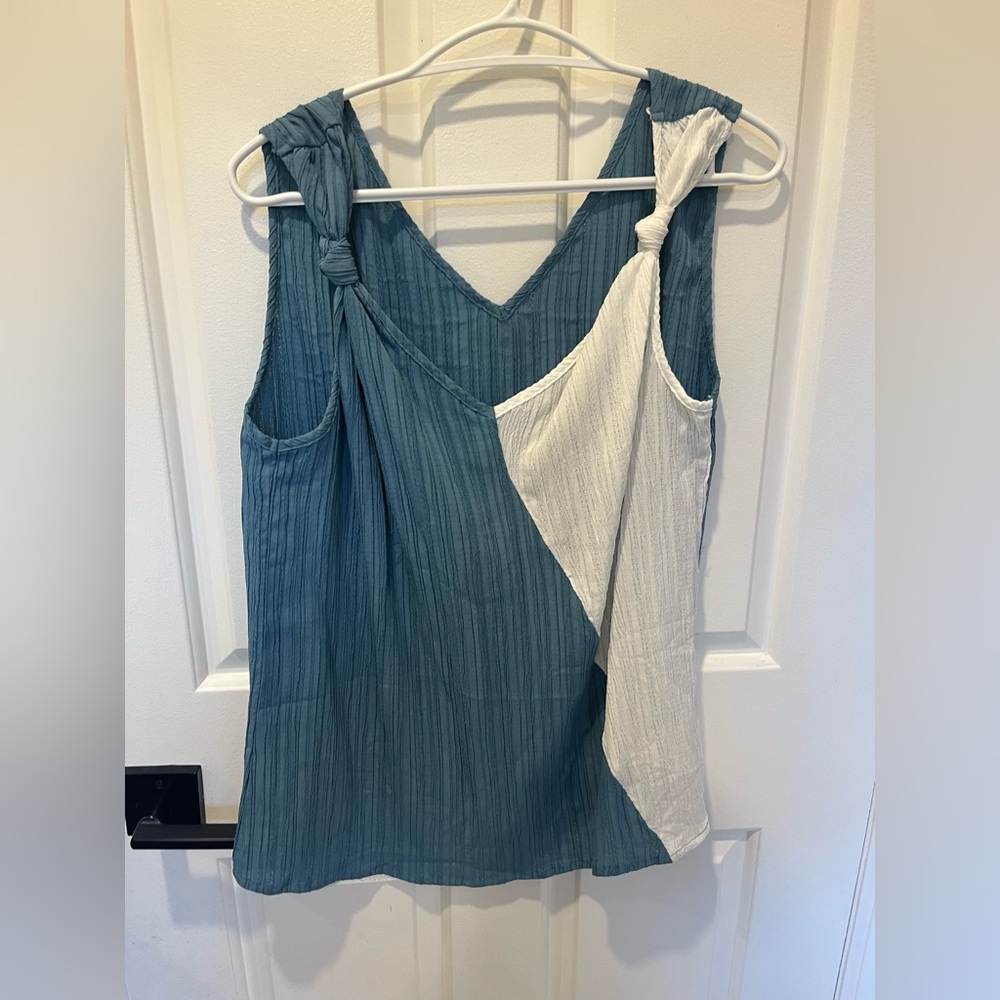 Blue and White Women's Cami